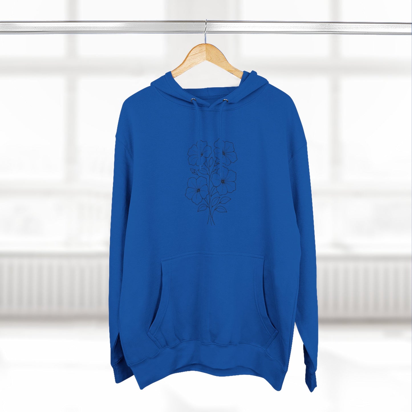 Floral Inspirational Hoodie, Cozy Fleece Pullover