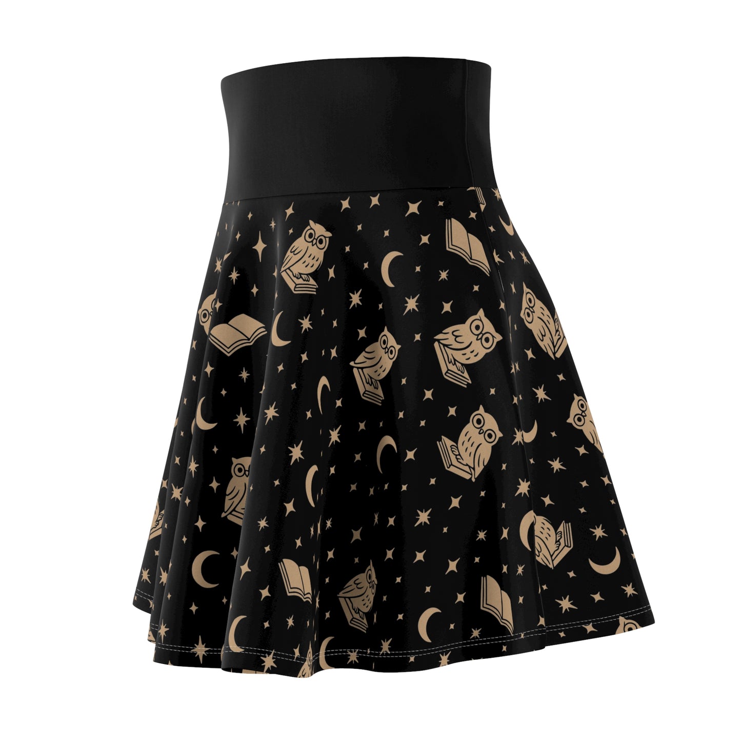 Whimsical Owl Pattern Women's Skater Skirt