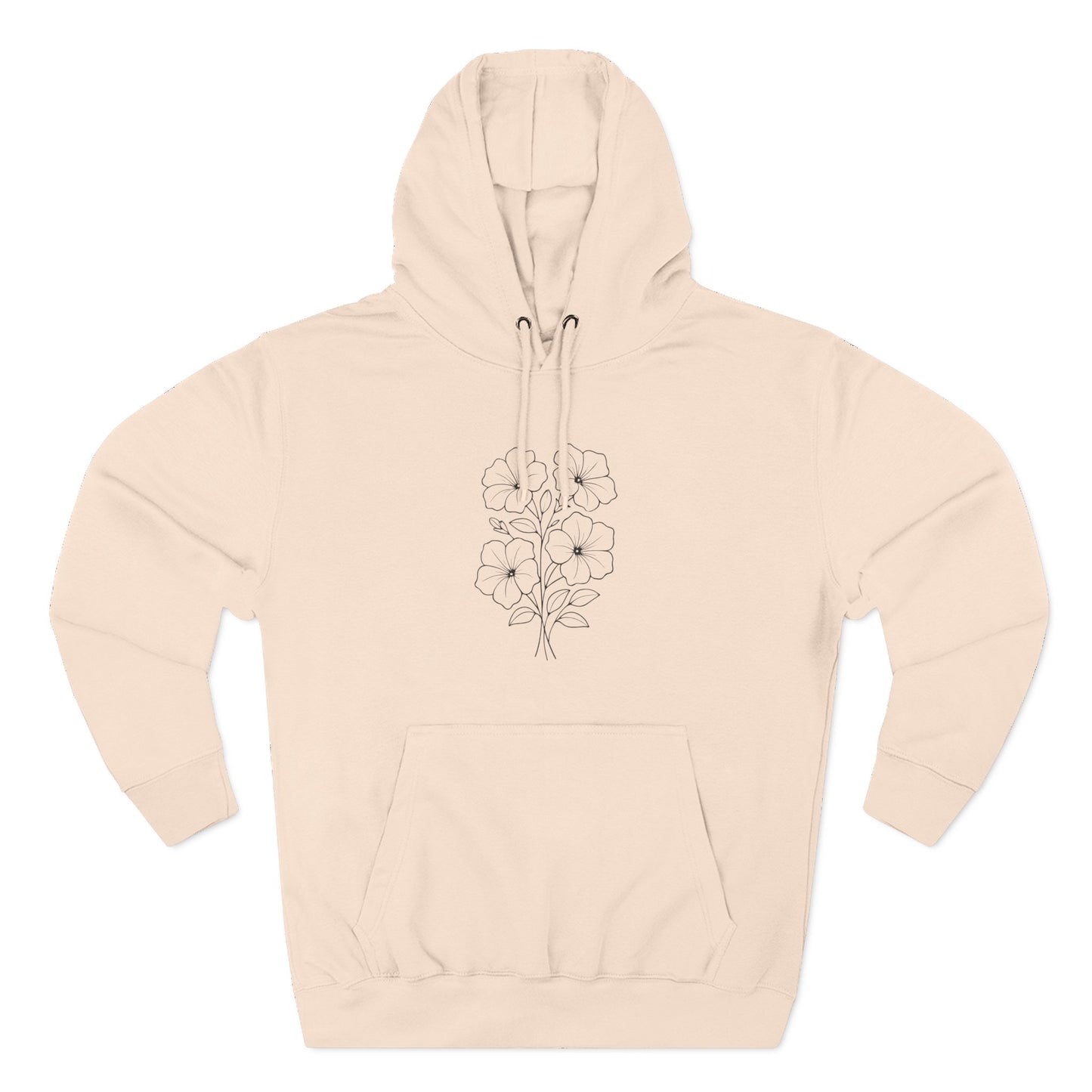 Floral Inspirational Hoodie, Cozy Fleece Pullover
