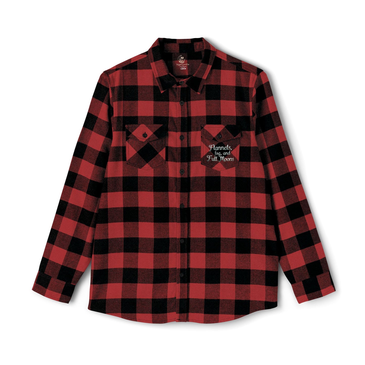 Cozy Flannel Shirt for Autumn Vibes, Flannels Fog and Full Moons