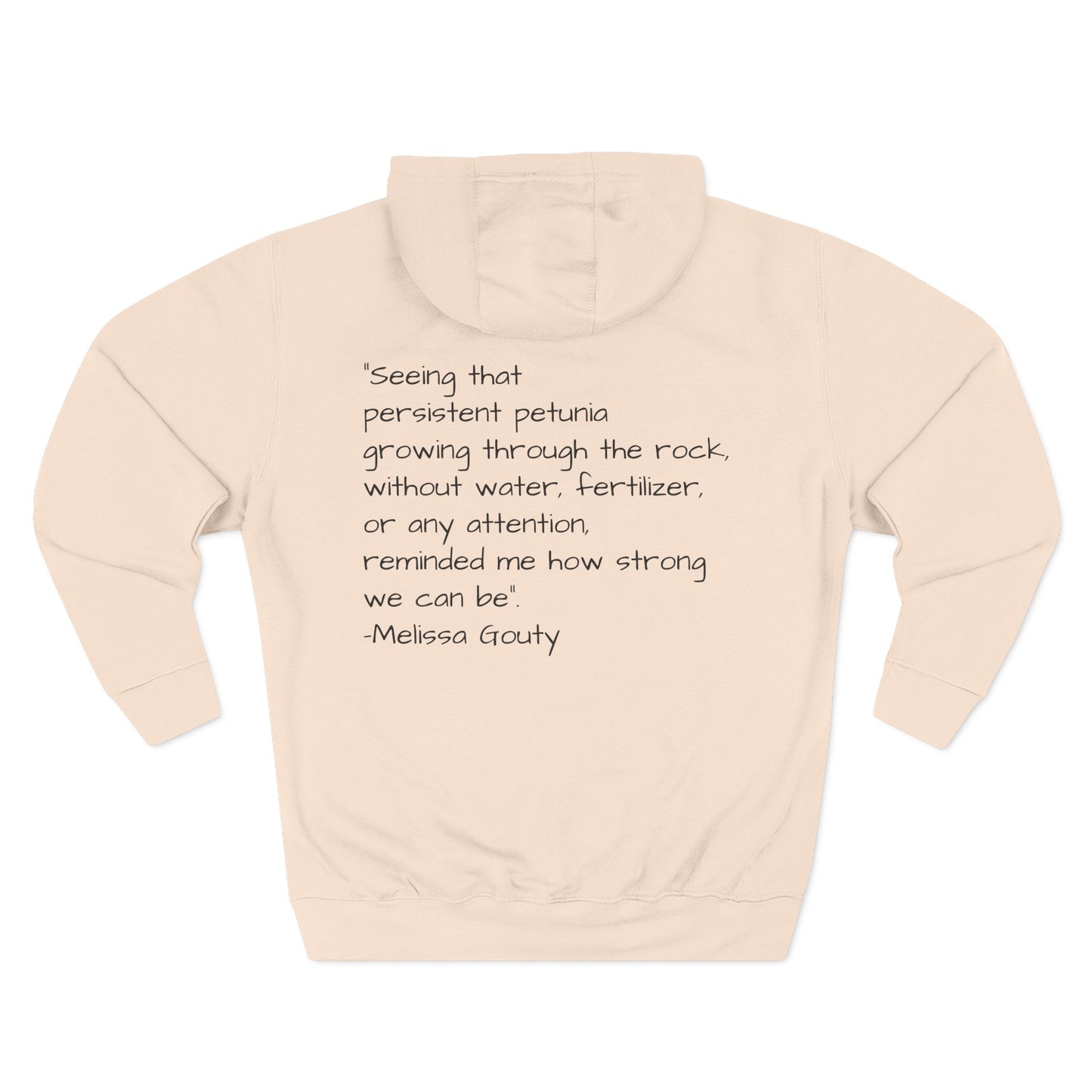 Floral Inspirational Hoodie, Cozy Fleece Pullover