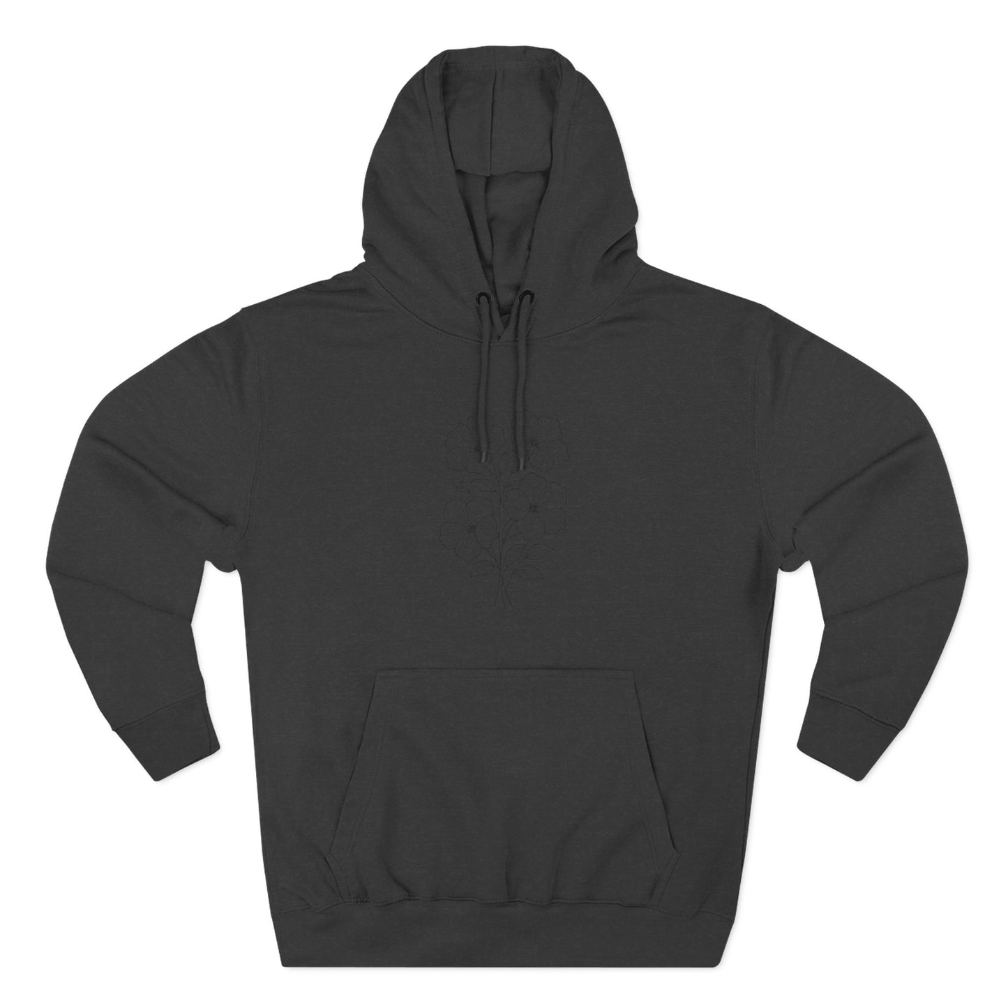 Floral Inspirational Hoodie, Cozy Fleece Pullover