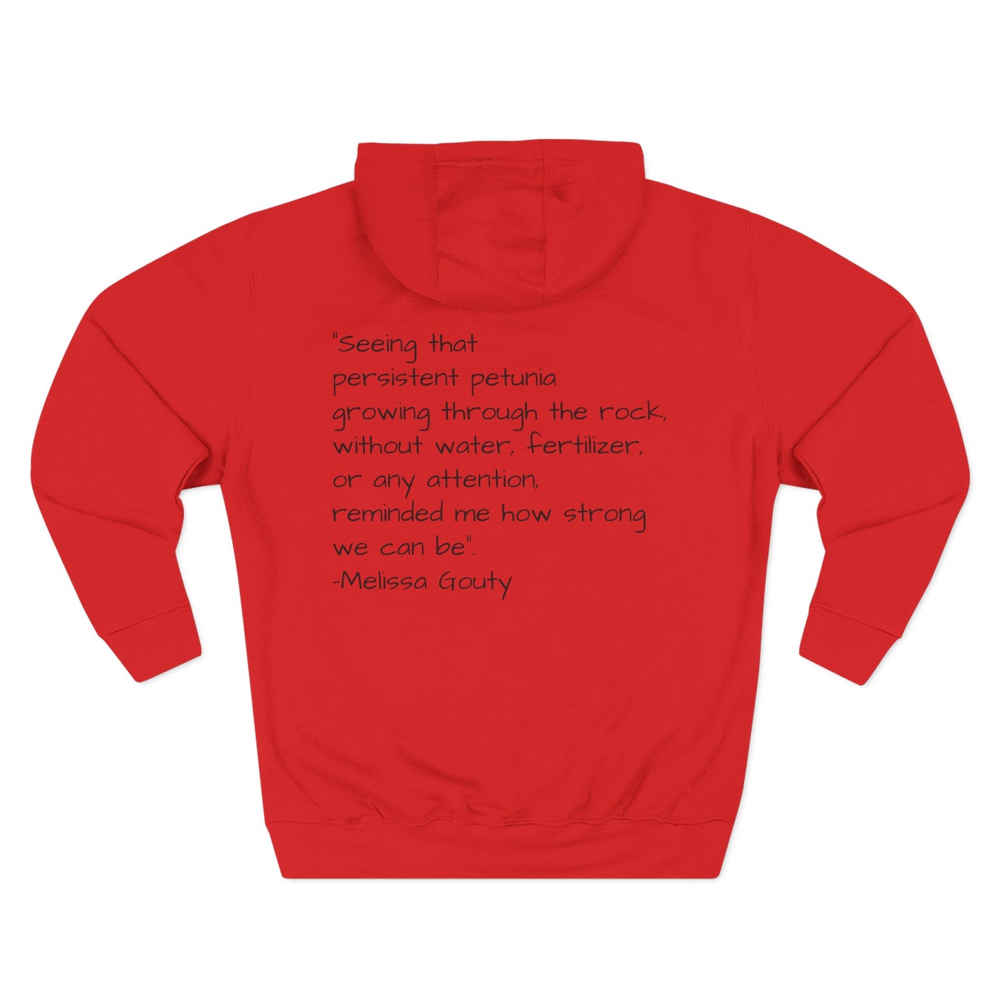 Floral Inspirational Hoodie, Cozy Fleece Pullover