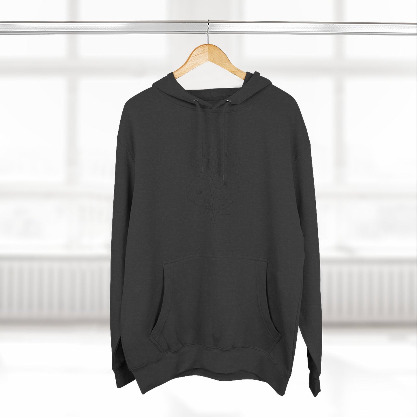 Floral Inspirational Hoodie, Cozy Fleece Pullover