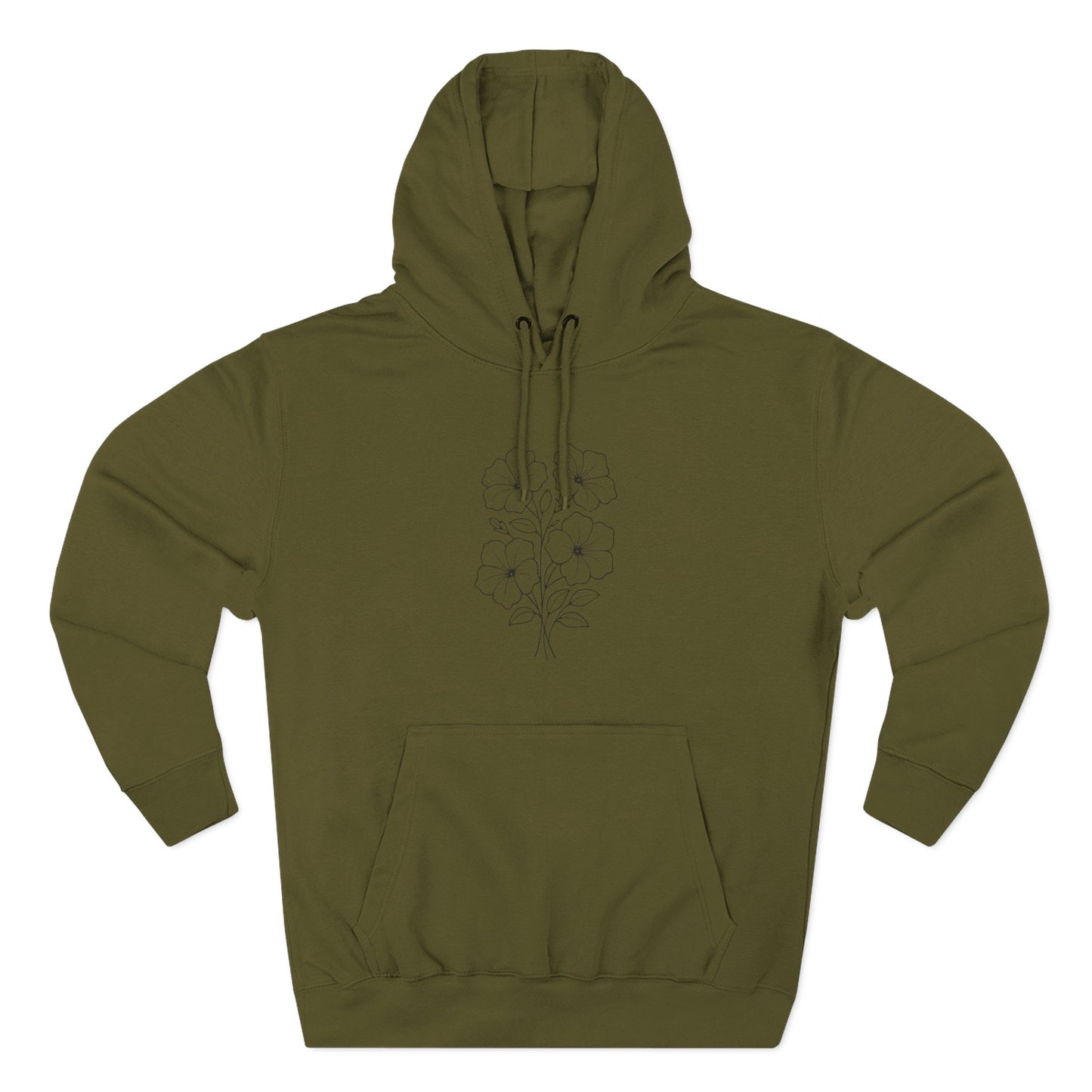 Floral Inspirational Hoodie, Cozy Fleece Pullover