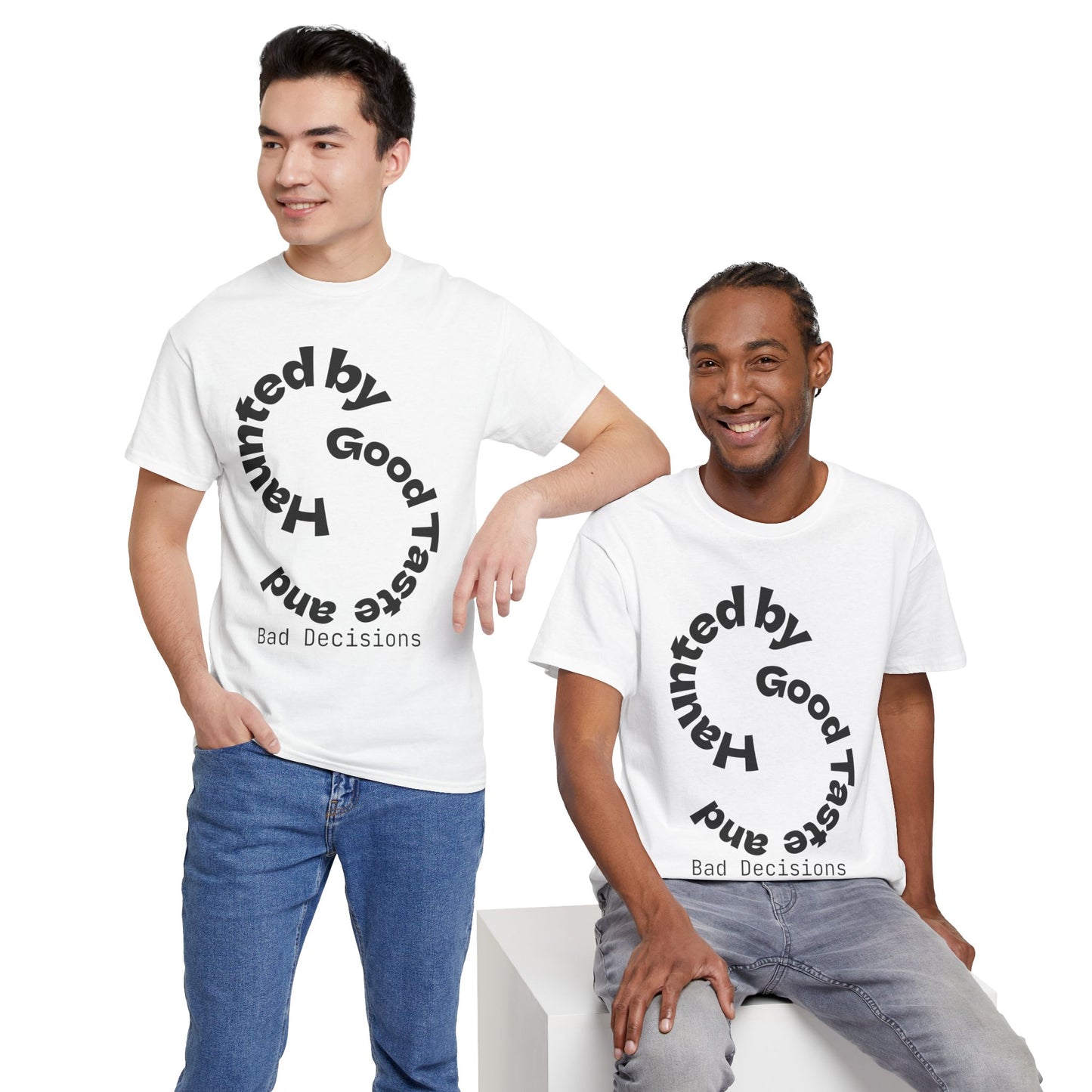 Good Taste & Bad Decisions Tee, Unisex Cotton T-Shirt, Funny Graphic Tee, Gift for Friends, Casual Wear, Statement Shirt