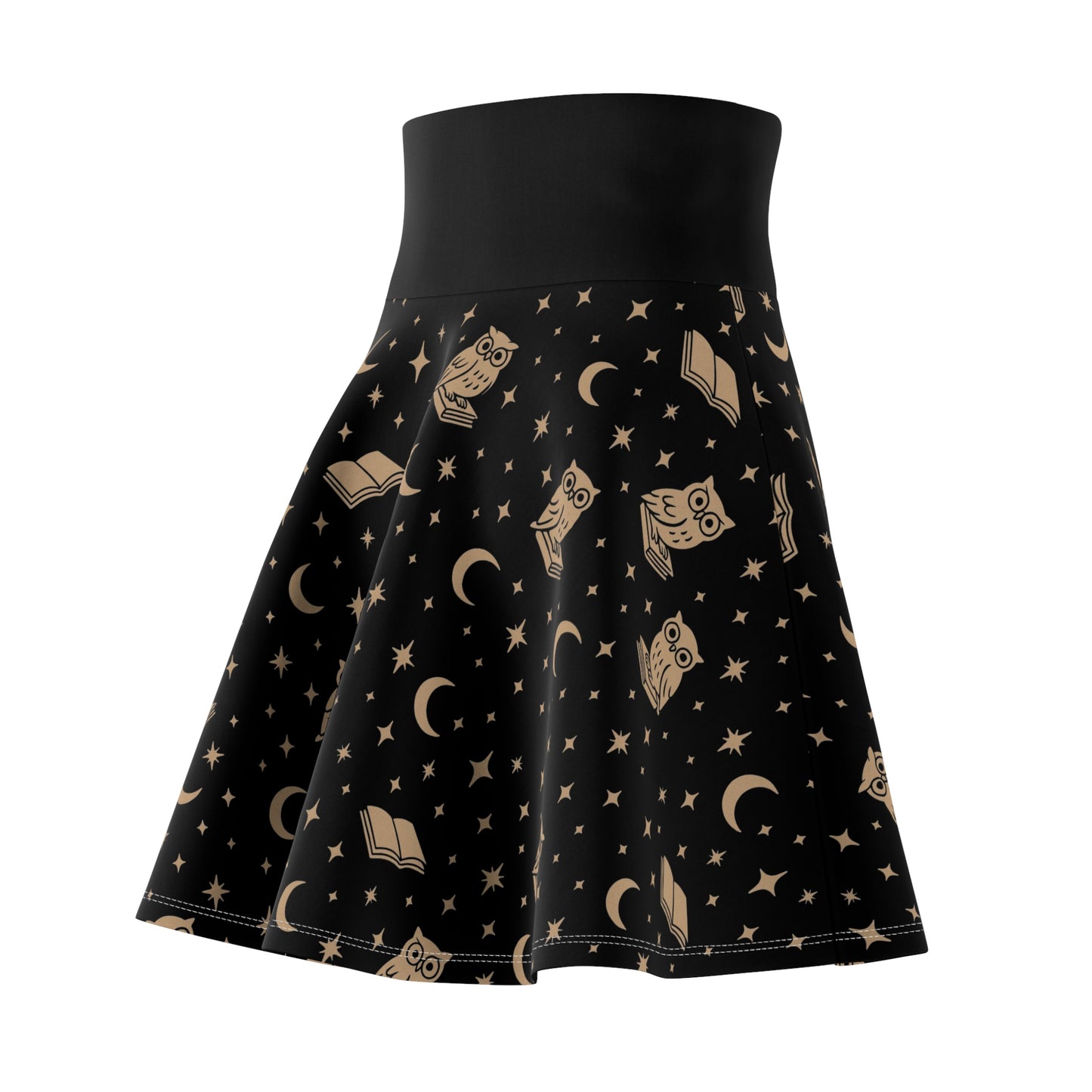 Whimsical Owl Pattern Women's Skater Skirt