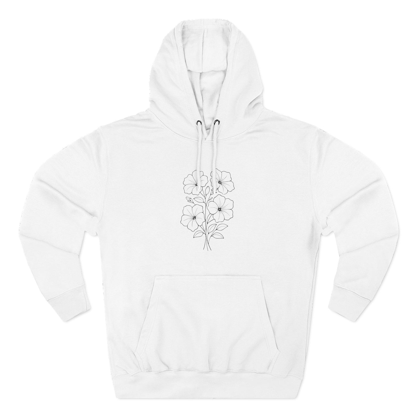 Floral Inspirational Hoodie, Cozy Fleece Pullover