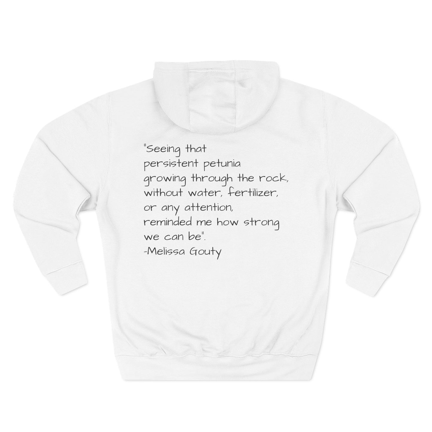 Floral Inspirational Hoodie, Cozy Fleece Pullover