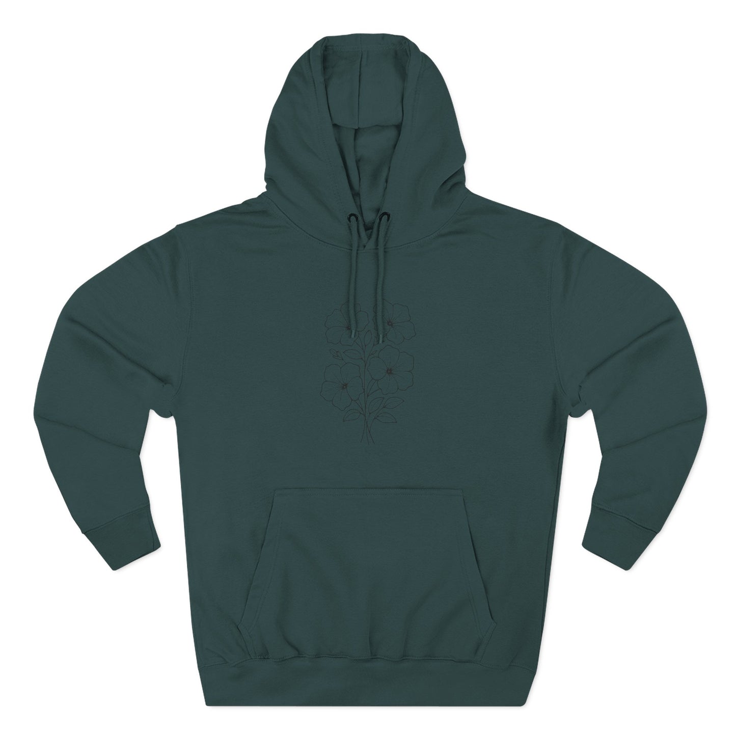 Floral Inspirational Hoodie, Cozy Fleece Pullover