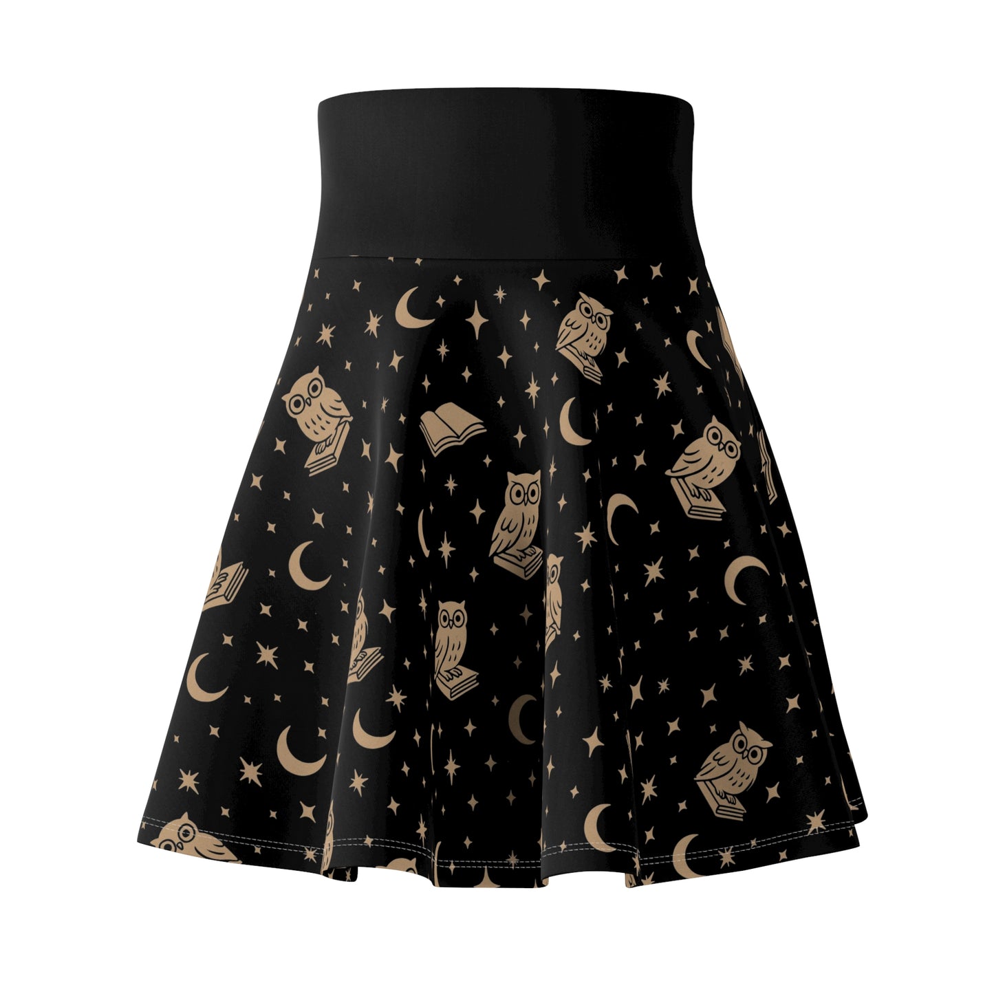 Whimsical Owl Pattern Women's Skater Skirt