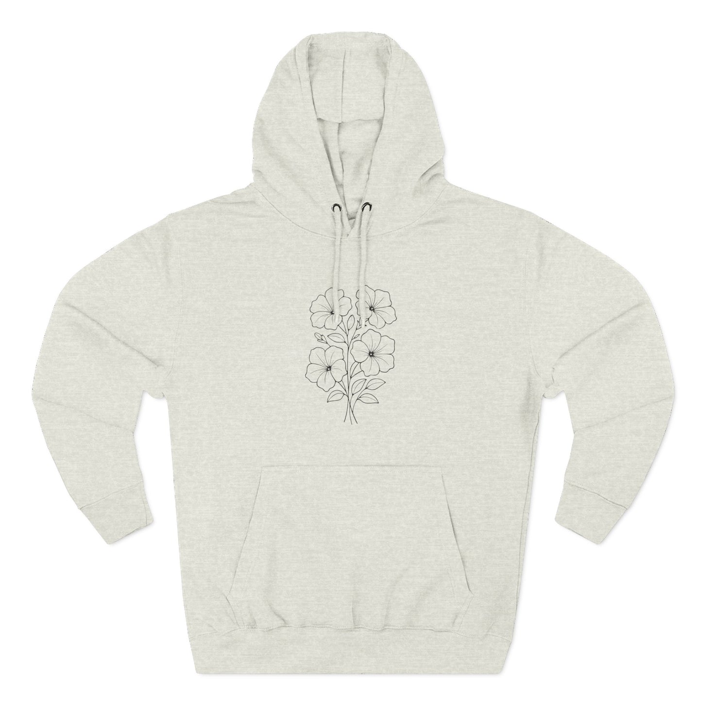 Floral Inspirational Hoodie, Cozy Fleece Pullover