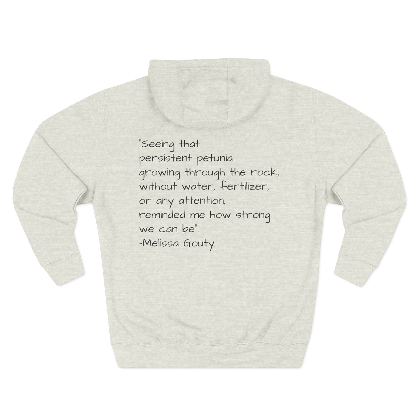 Floral Inspirational Hoodie, Cozy Fleece Pullover