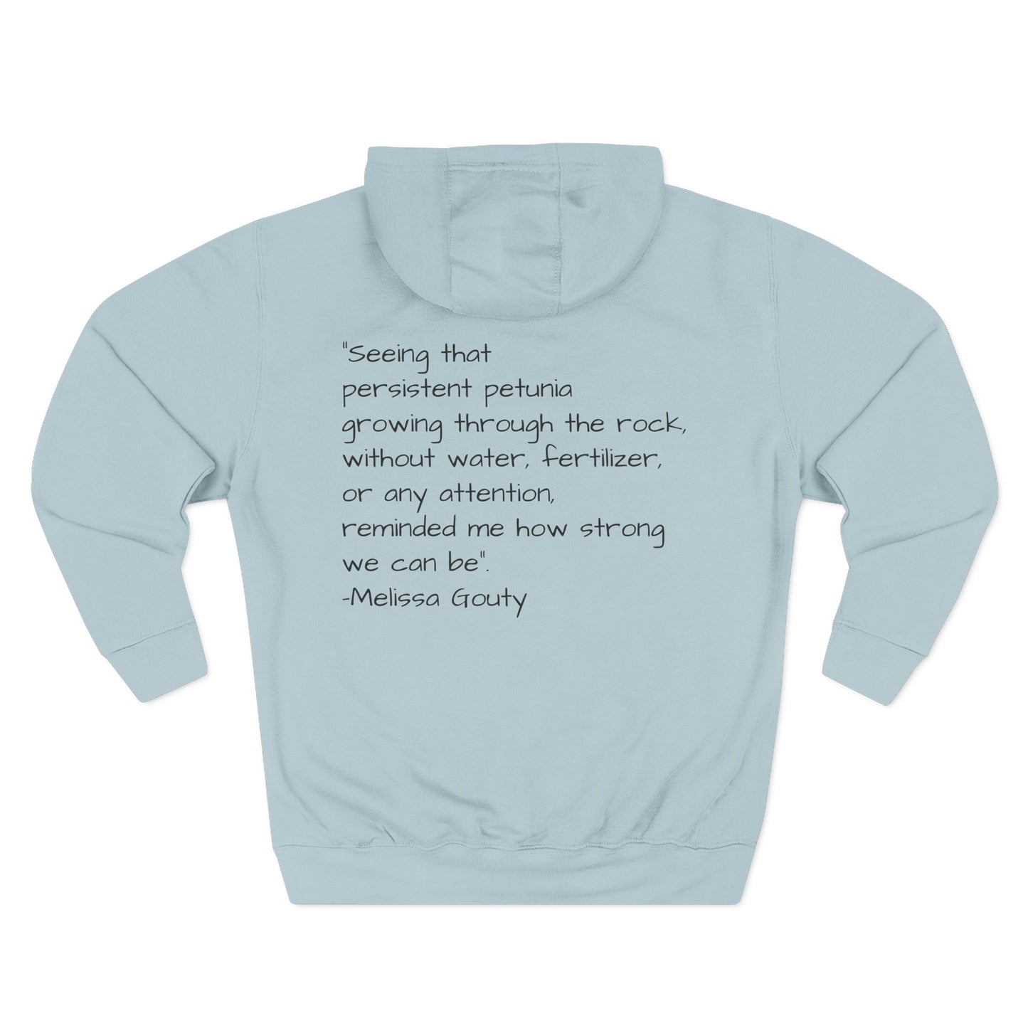 Floral Inspirational Hoodie, Cozy Fleece Pullover