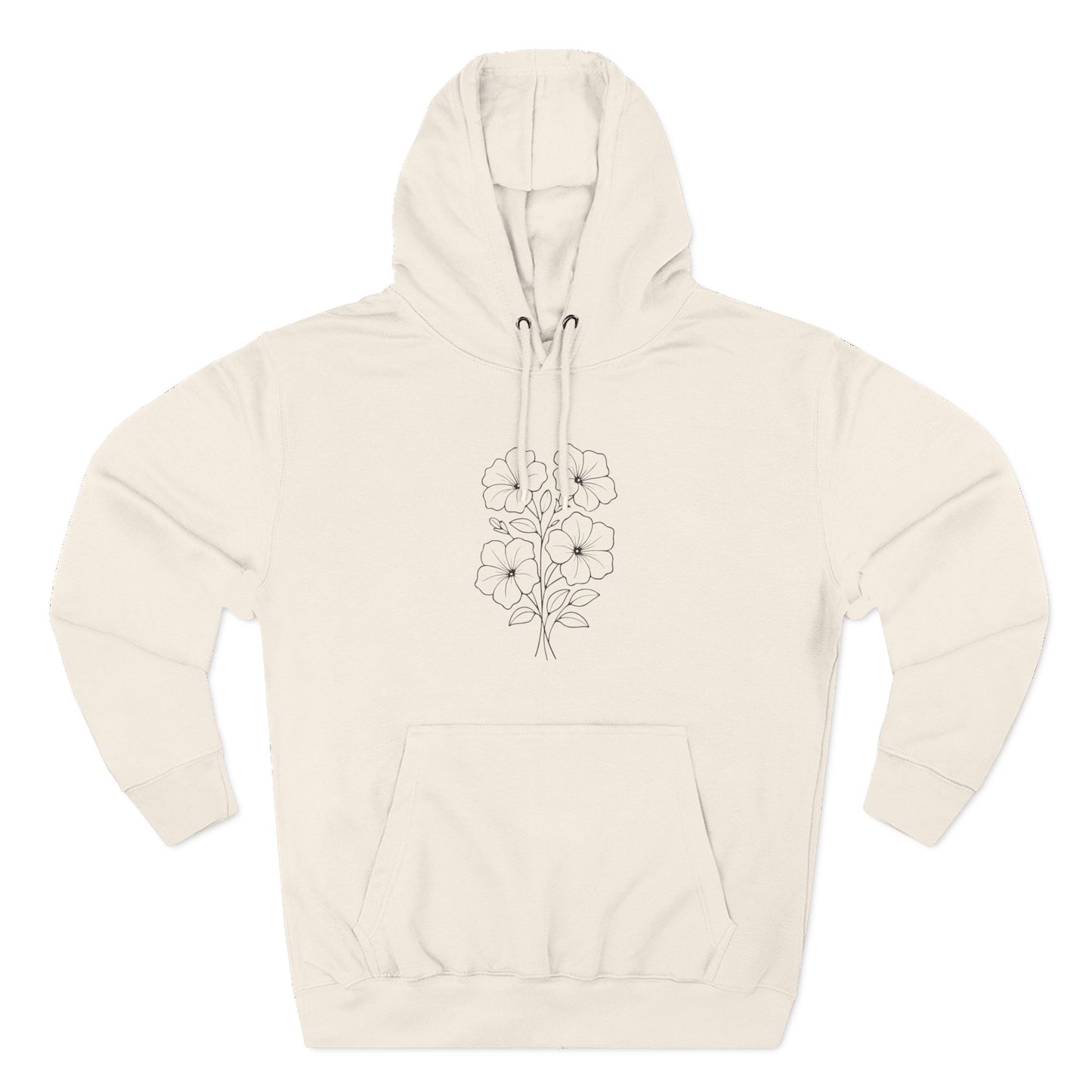 Floral Inspirational Hoodie, Cozy Fleece Pullover