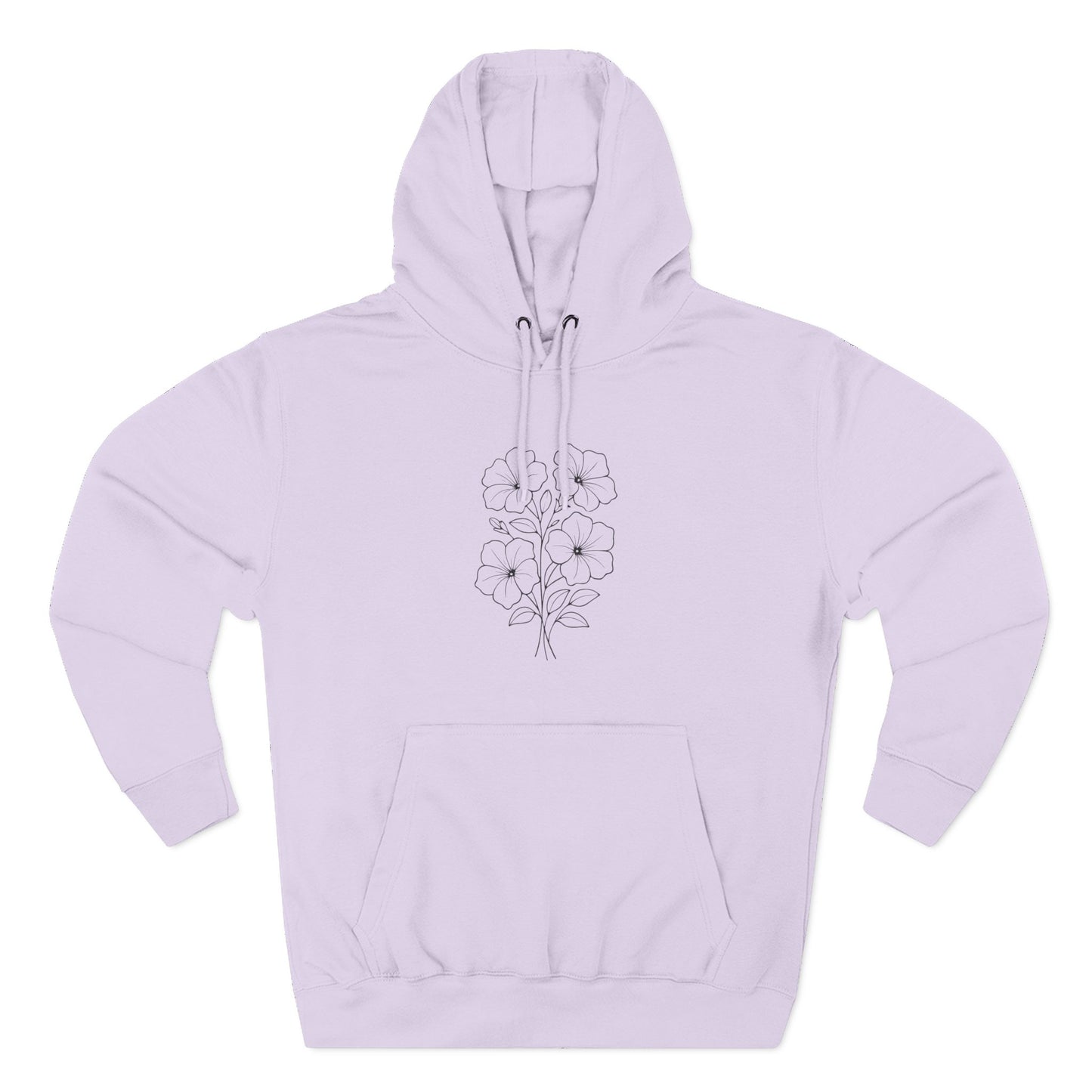 Floral Inspirational Hoodie, Cozy Fleece Pullover