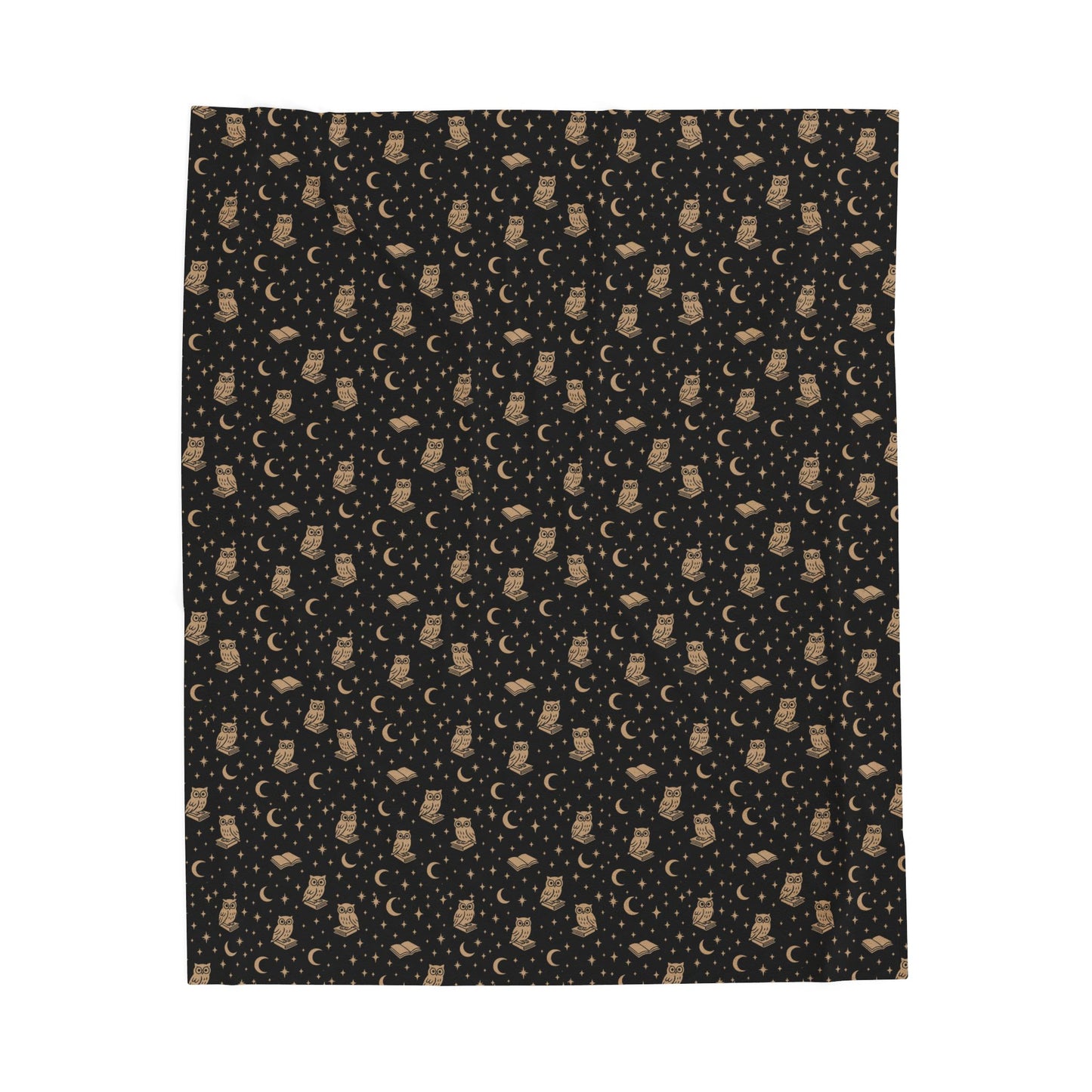 Starry Night Owls Cozy Velveteen Plush Blanket for Home