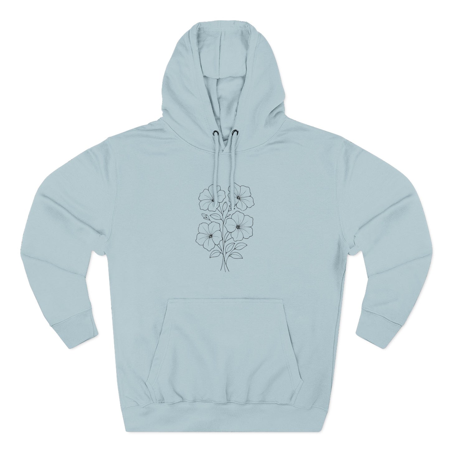 Floral Inspirational Hoodie, Cozy Fleece Pullover