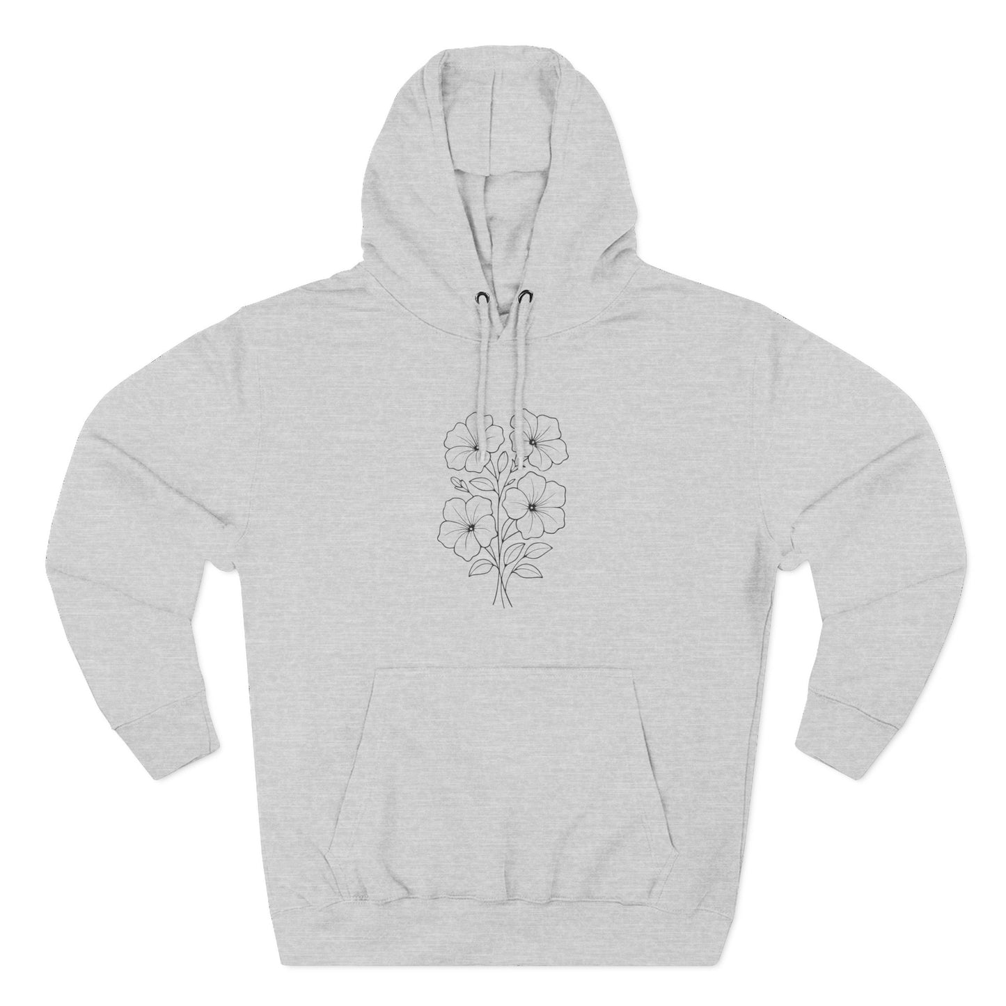 Floral Inspirational Hoodie, Cozy Fleece Pullover