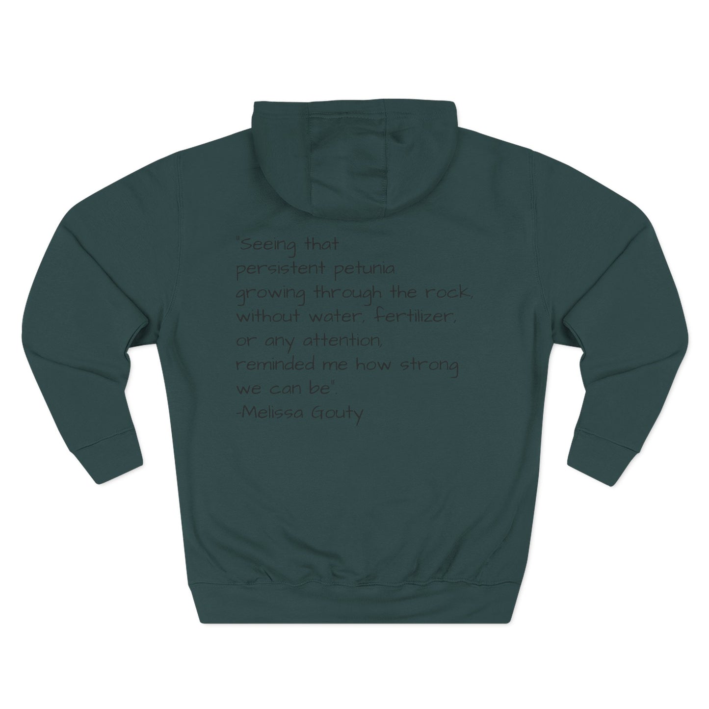 Floral Inspirational Hoodie, Cozy Fleece Pullover