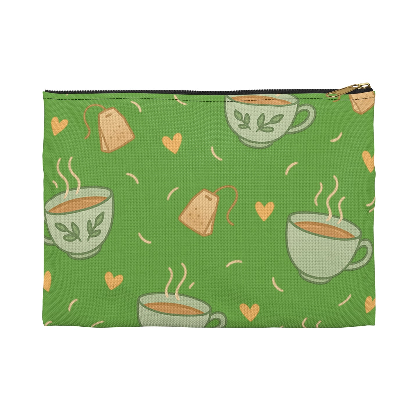 Cute Tea Lover's Accessory Pouch, Eco-Friendly