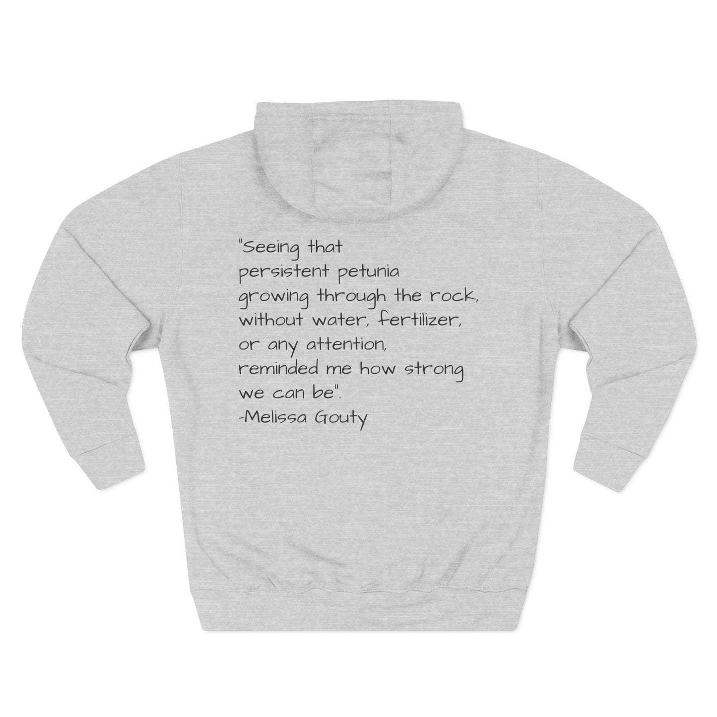 Floral Inspirational Hoodie, Cozy Fleece Pullover