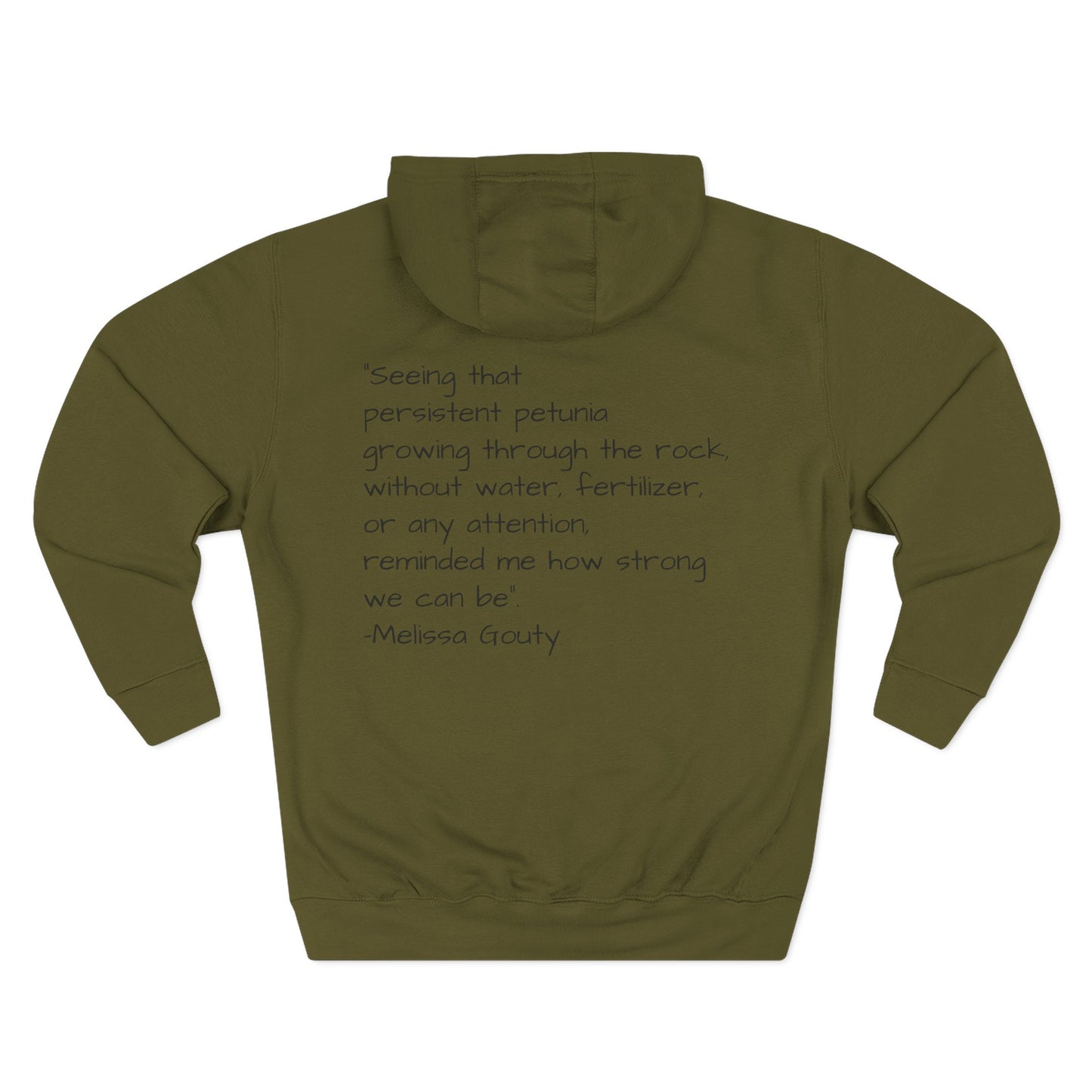 Floral Inspirational Hoodie, Cozy Fleece Pullover