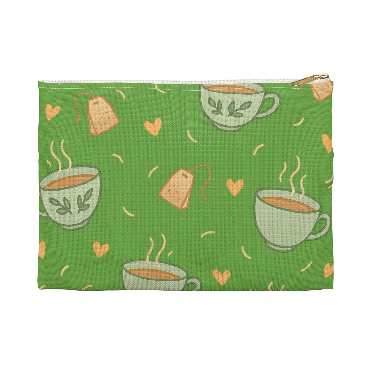 Cute Tea Lover's Accessory Pouch, Eco-Friendly