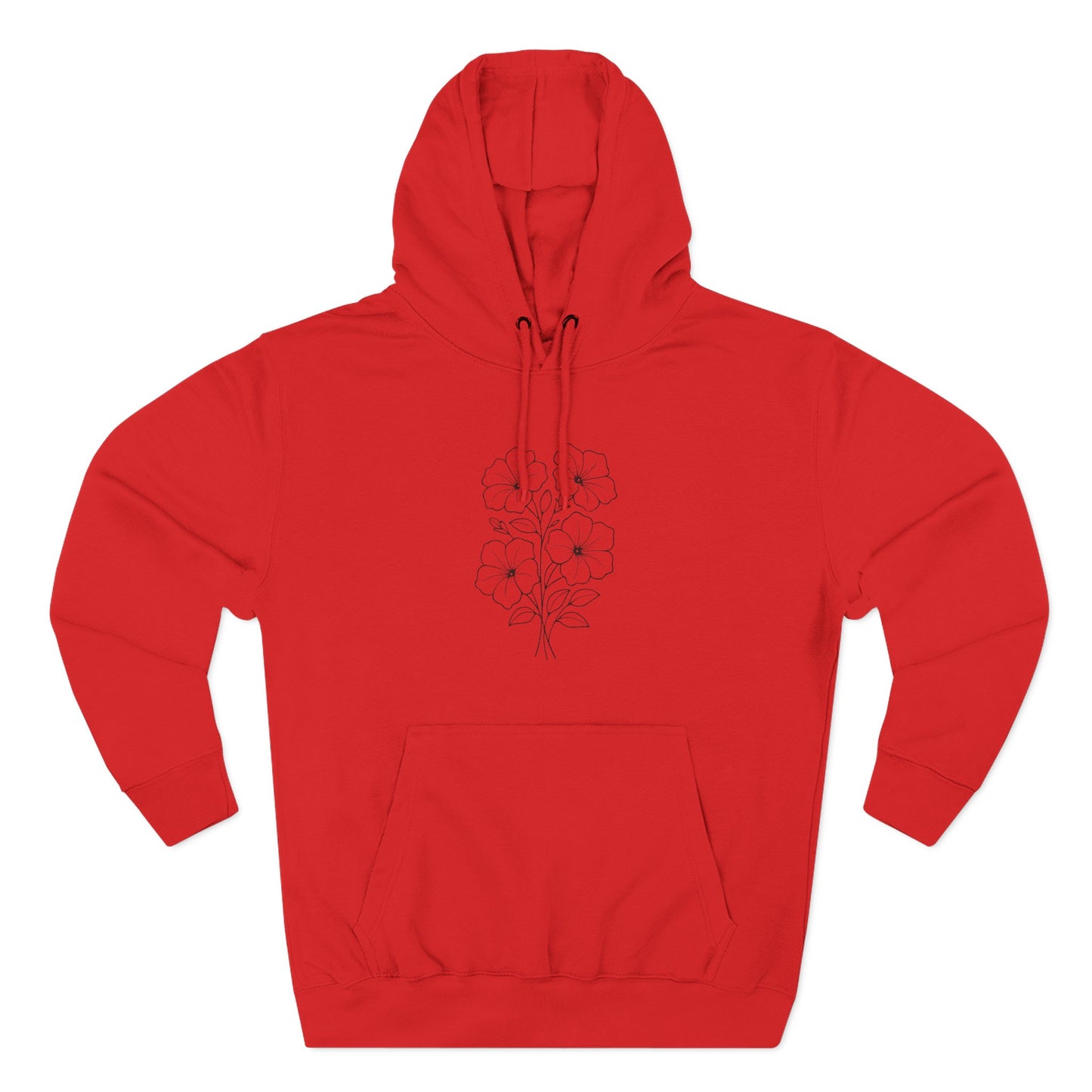 Floral Inspirational Hoodie, Cozy Fleece Pullover