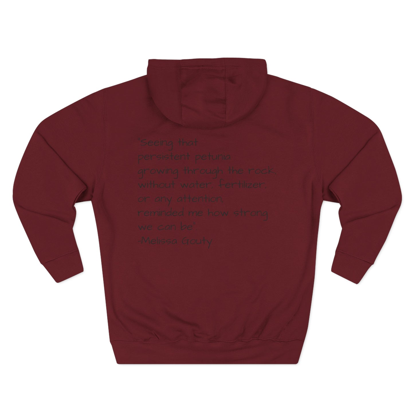 Floral Inspirational Hoodie, Cozy Fleece Pullover