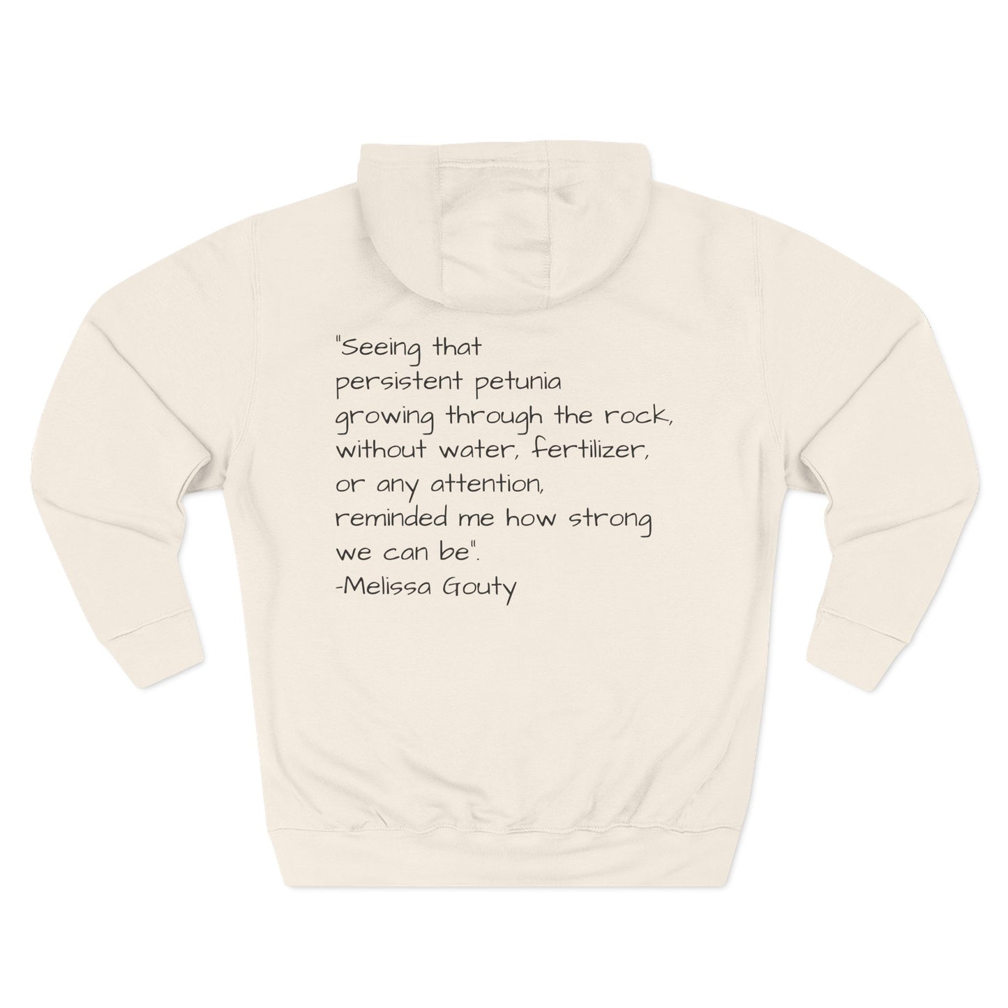 Floral Inspirational Hoodie, Cozy Fleece Pullover