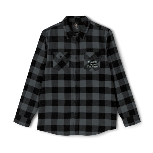 Cozy Flannel Shirt for Autumn Vibes, Flannels Fog and Full Moons