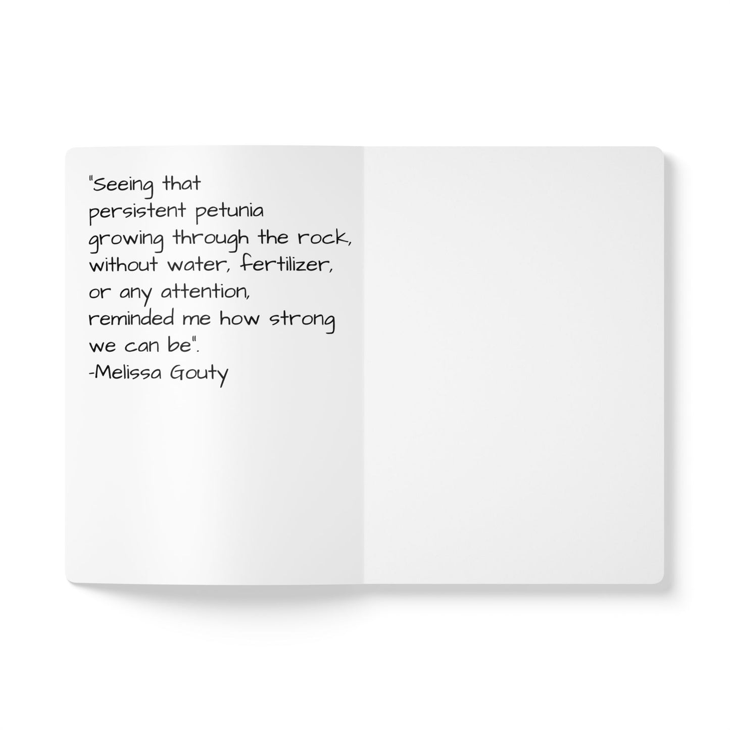 Softcover Journal with Inspirational Quote | Green Petunia Design
