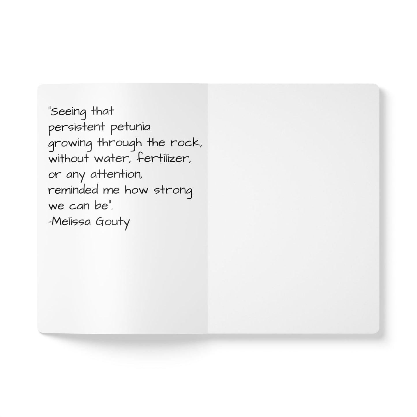 Softcover Journal with Inspirational Quote | Green Petunia Design