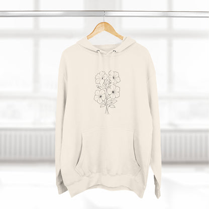 Floral Inspirational Hoodie, Cozy Fleece Pullover