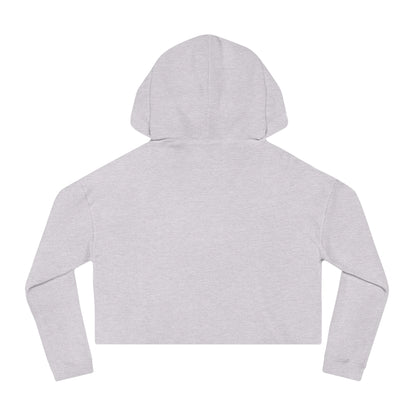 Cozy Autumn Cropped Hoodie - Sippin' Cider and Summoning Peace