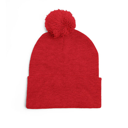 Resting Witch Face Activated Pom-Pom Knit Cap