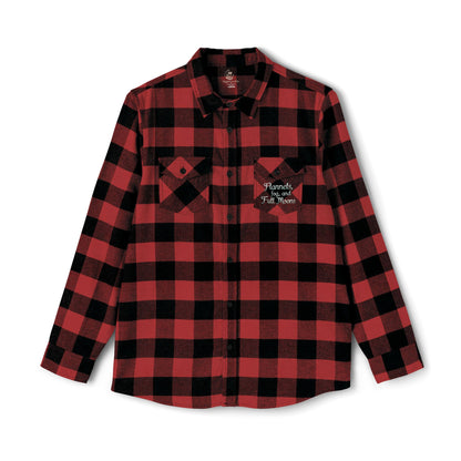Cozy Flannel Shirt for Autumn Vibes, Flannels Fog and Full Moons