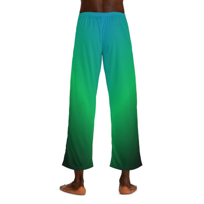 Teal & Green Gradient Men’s Pajama Pants