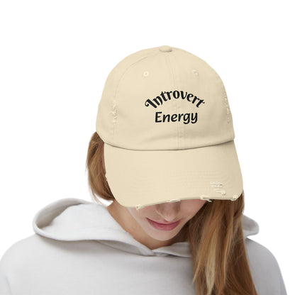 Distressed Cap - Introvert Energy Hat