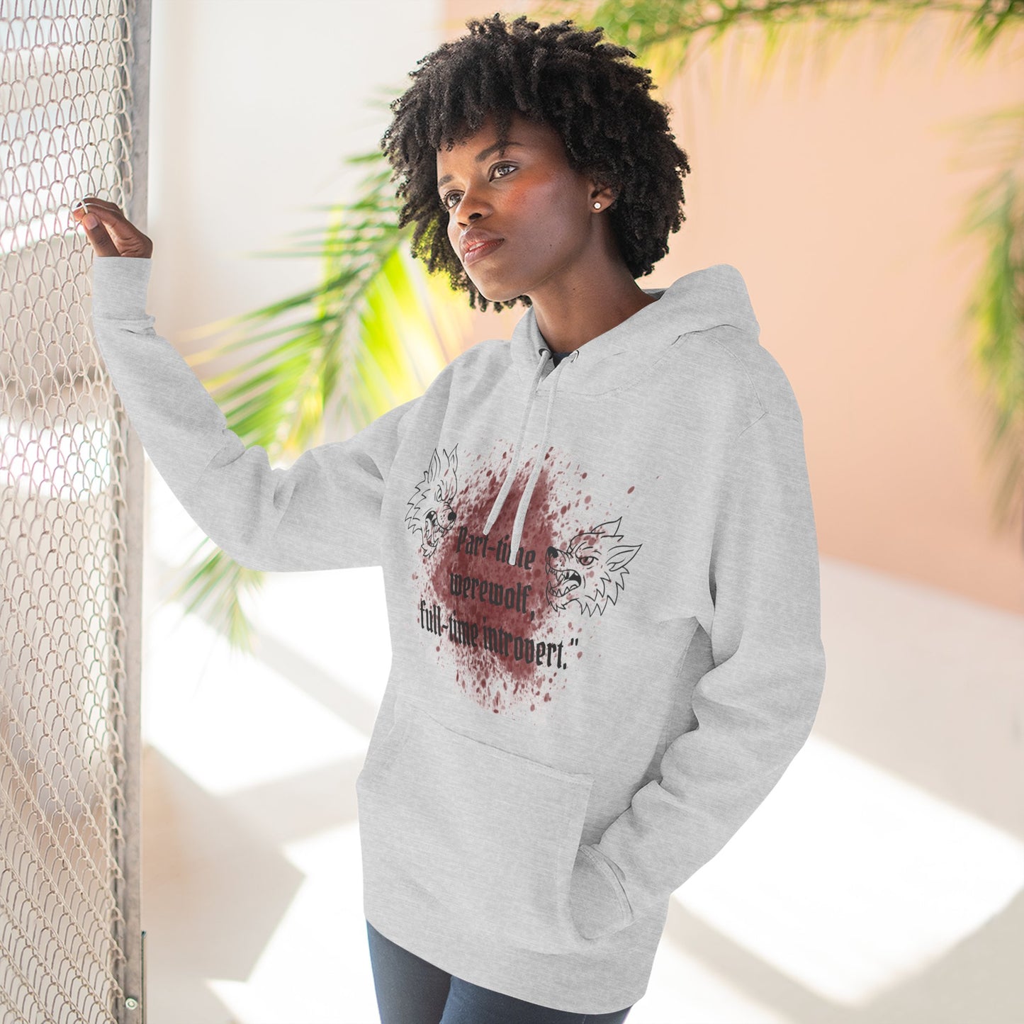 Casual Fleece Hoodie for Fun-Loving Werewolf Enthusiasts
