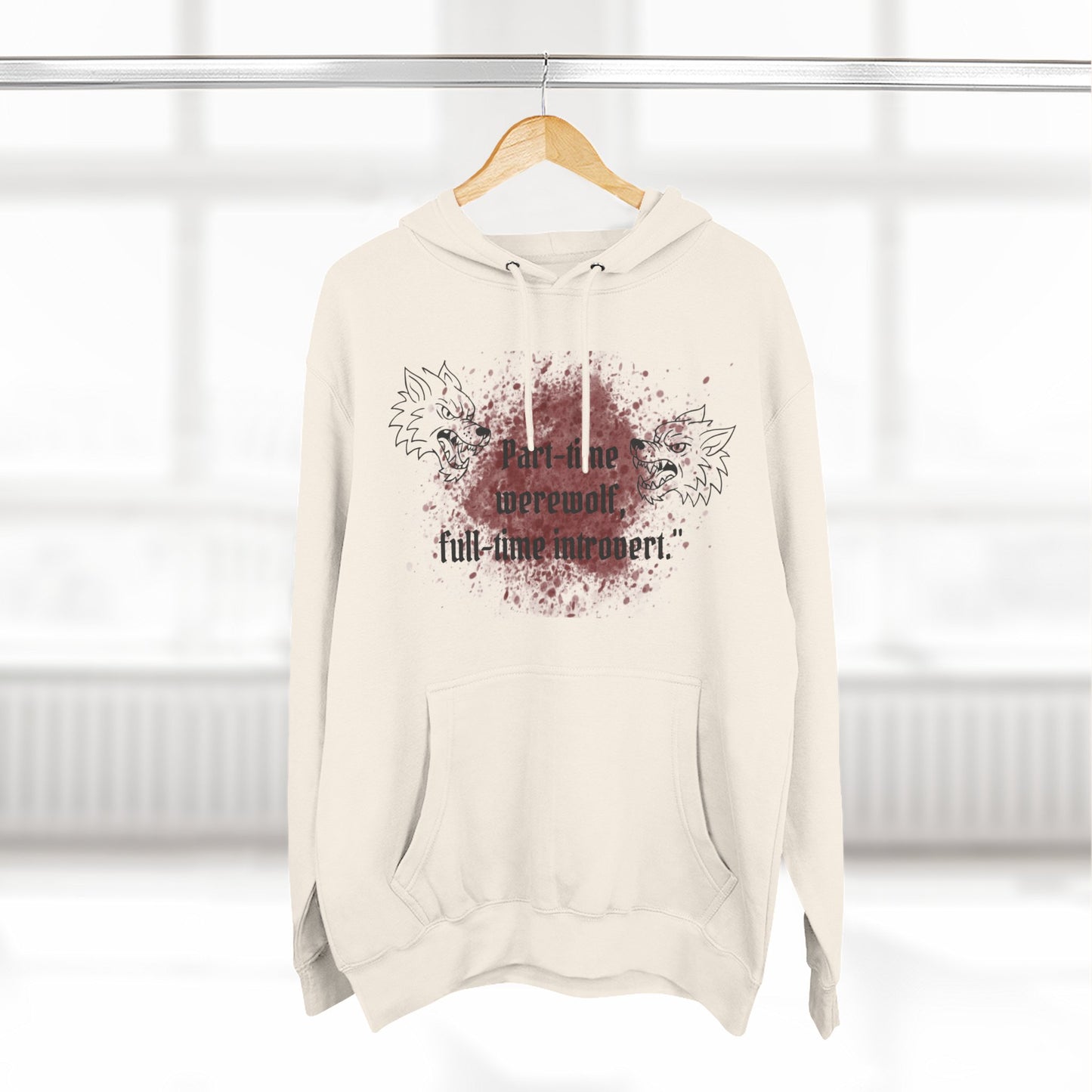 Casual Fleece Hoodie for Fun-Loving Werewolf Enthusiasts