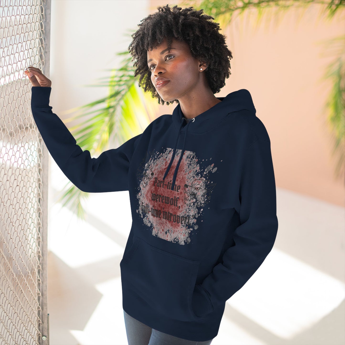 Casual Fleece Hoodie for Fun-Loving Werewolf Enthusiasts
