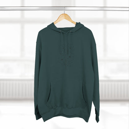 Floral Inspirational Hoodie, Cozy Fleece Pullover