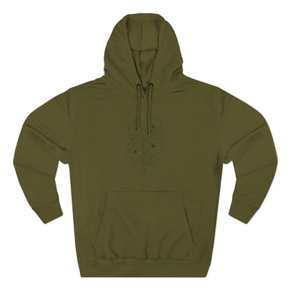 Floral Inspirational Hoodie, Cozy Fleece Pullover