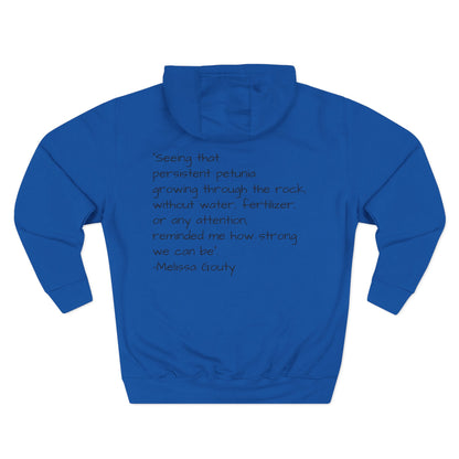 Floral Inspirational Hoodie, Cozy Fleece Pullover