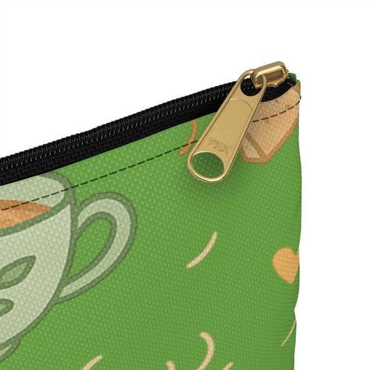 Cute Tea Lover's Accessory Pouch, Eco-Friendly