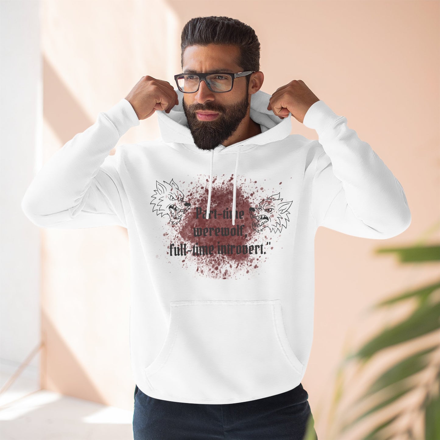 Casual Fleece Hoodie for Fun-Loving Werewolf Enthusiasts