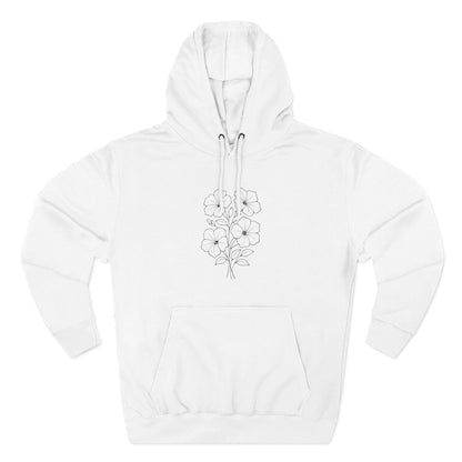 Floral Inspirational Hoodie, Cozy Fleece Pullover