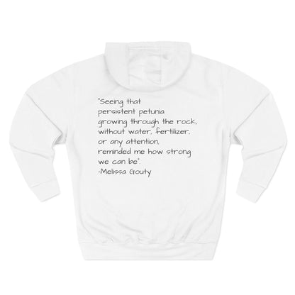 Floral Inspirational Hoodie, Cozy Fleece Pullover